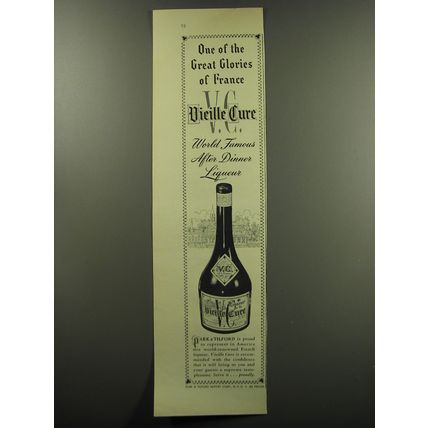 1949 Vieille Cure Liqueur Ad - One of the great glories of France