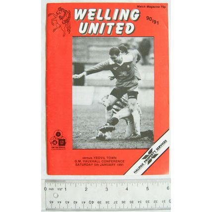 1991 programme Welling United v. Yeovil Town