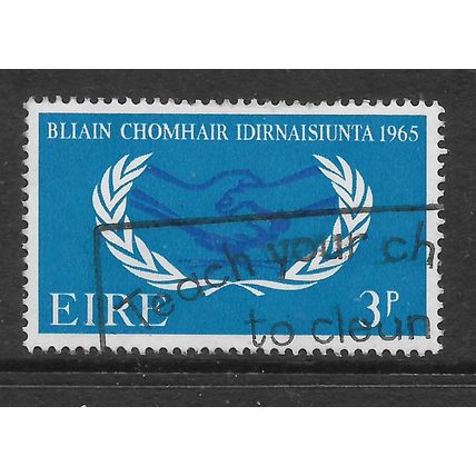 IRELAND 1965 ICY 3d BLUE ICY EMBLEM SG 209 FINE USED#2