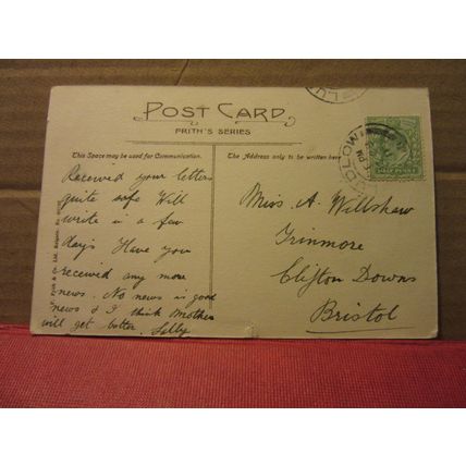 THE READER'S HOUSE, LUDLOW, SHROPSHIRE. used antique postcard 1911 pm /