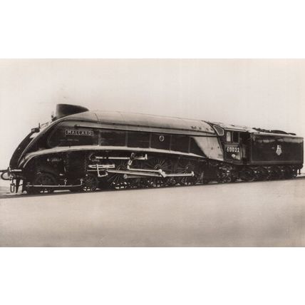 Gresley Pacific Mallard Vintage Train Real Photo Postcard