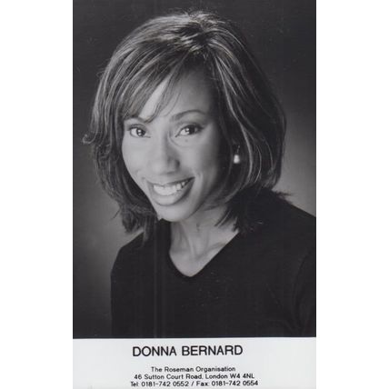 Donna Bernard Jamaican TV Newsreader News Television Early Hand Signed Photo
