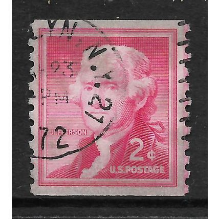 USA 1954 2c ROSE CARMINE JEFFERSON SG 1031 FINE USED