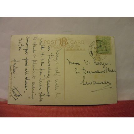 MISS OLIVE MORRELL . actress used antique postcard RP 1908 pm =