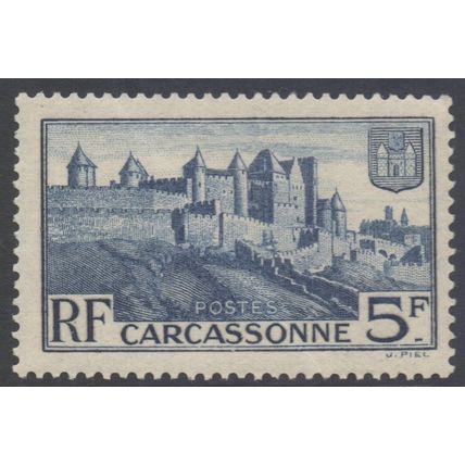 France SG599 - YT392, 1938 Carcassonne 5f MH*