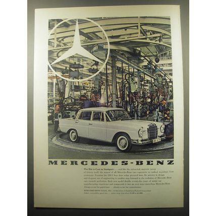 1959 Mercedes-Benz 220 S Four Door Sedan Ad - The die is cast in Stuttgart