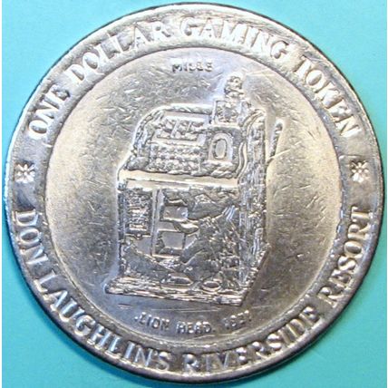 Riverside. $1 Casino Token. Laughlin, NV. Lion Head. D61.