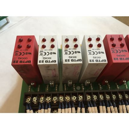 LOT 4 OPTO 22 PB24Q CIRCUIT BOARD PB24Q & RELAYS ODC52,OPTO 22 001542L,DC