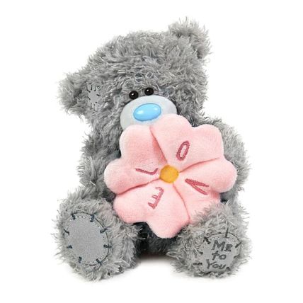 Me to You 7" Tatty Teddy Plush Bear Holding Love Flower