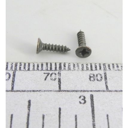 Vis à bois M2x8 Antique - paquet de 25 - tête cruciforme à tête fraisée plate