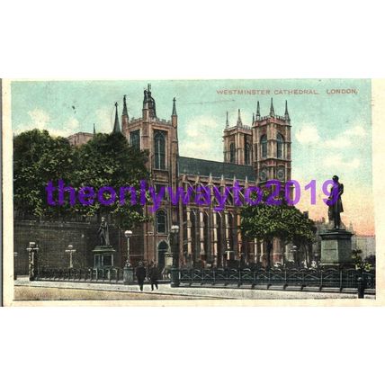 Westminster Cathedral (really Abbey) London, GD & DL Postcard 1905