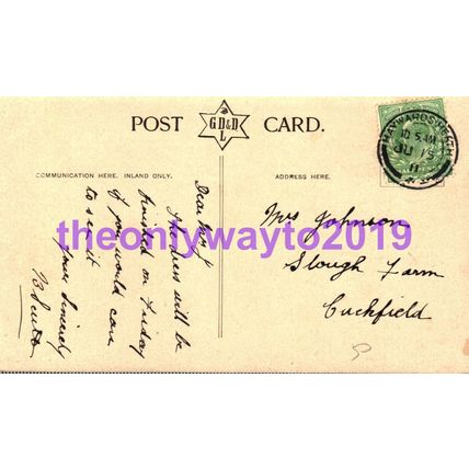 Garricks Villa, Hampton, Surrey, GD & DL Postcard 1911