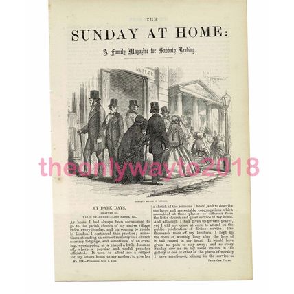 Sabbath Scenes, London, England, Book Illustration (Print), c1858