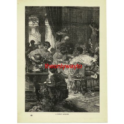 Roman Banquet, Book Illustration (Print), 1888