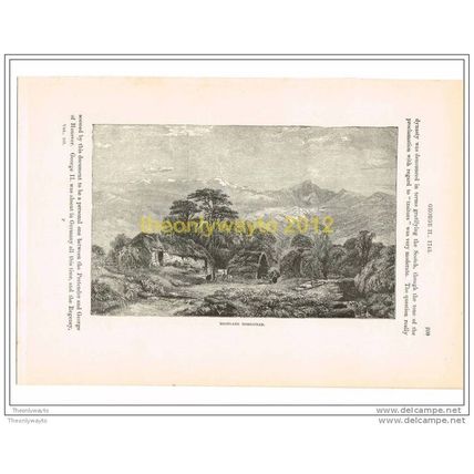 HIGHLAND HOMESTEAD, Illustration, c1870