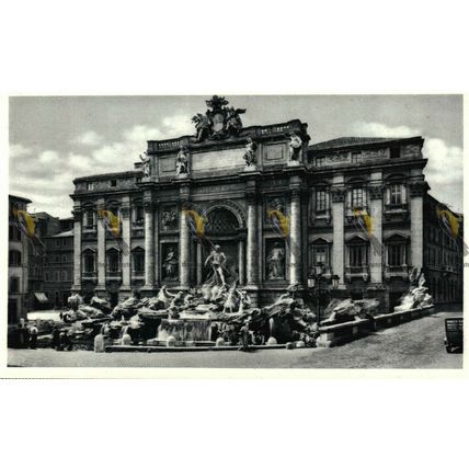 Trevi Fountain, Rome, Italy, RP Capello Pristine Postcard, 1937