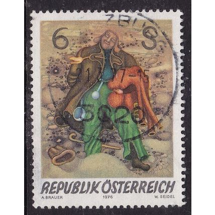 Austria 1976 Augustin the Piper Arik Brauer 6s Fine Used SG 1775 VGC
