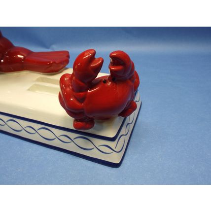 Super Rare Vintage Ceramic LOBSTER Crab Statue Dish Pottery Japan Figurine