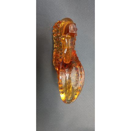 Vintage Fenton S.D. Sollers Orange Shoe Glass Novelty Item