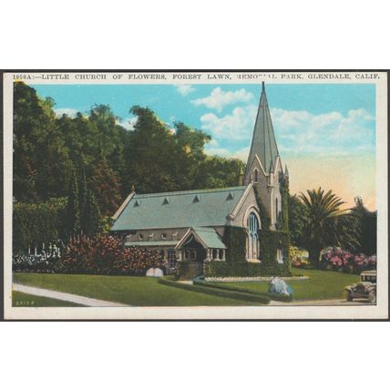 Little Church of Flowers, Glendale, California, c.1920s - Kashower Postcard