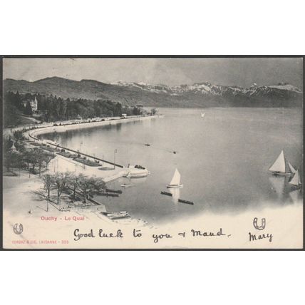 Le Quai, Ouchy, Lausanne, 1903 - Corbaz & Cie CPA