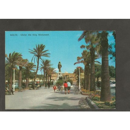 Postcard Malta Christ the King Monument