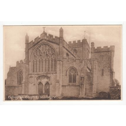 Edington Church Wiltshire R Wilkinson & Co Postcard