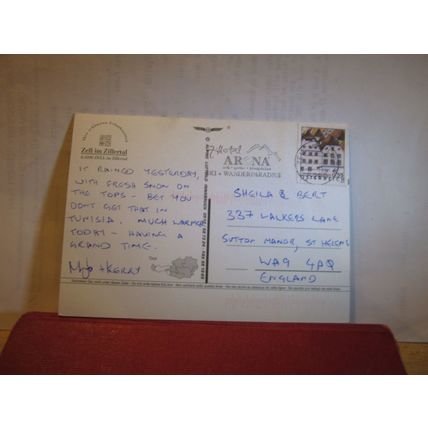 ZELL IM ZILLERTAL, TIROL, AUSTRIA used postcard 2003 stamp =