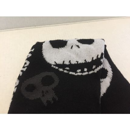 Disney Nightmare Before Christmas Jack Skellington Black Crew Socks Shoe Size 8-