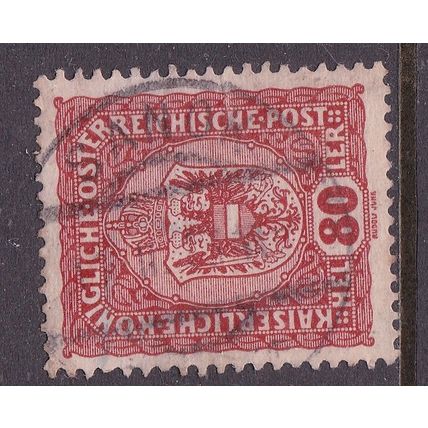 Austria 1916 SANOK POSTMARK on Arms of Austria 80h VGC