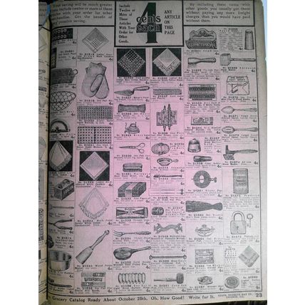10 pages of household bargains from Sears, Roebuck & Co Retail Catalog 1905