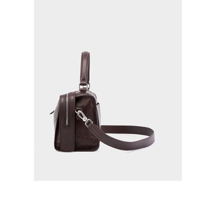Women Genuine Leather Large Purses Handbags Brown