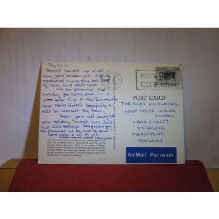 2 view multiview, TORONTO, CANADA used postcard 1983 pm =