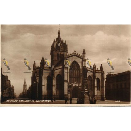 St Giles Cathedral, Edinburgh, RP 1108 Valentines Postcard, 1941
