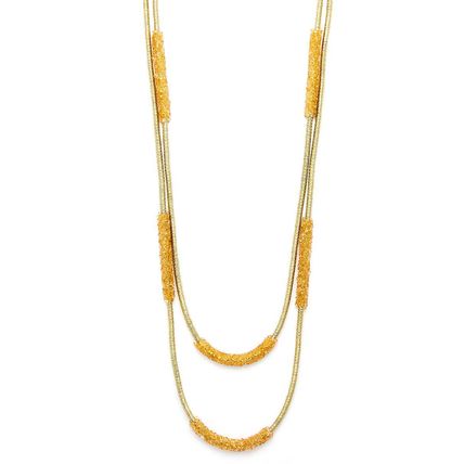 New Double Layer Chic Long Necklace And Earring Set