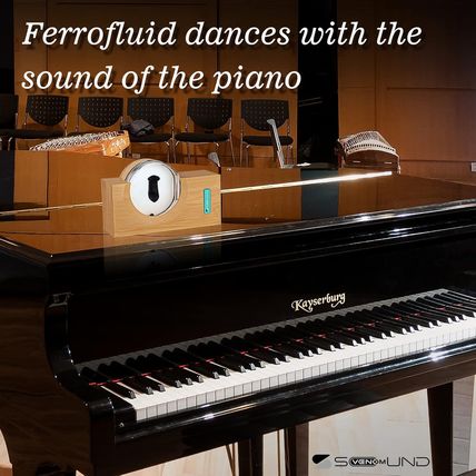 Dancing Ferrofluid with Music Rhythm, Ferrofluid Speaker Music Mate, Symbiote in