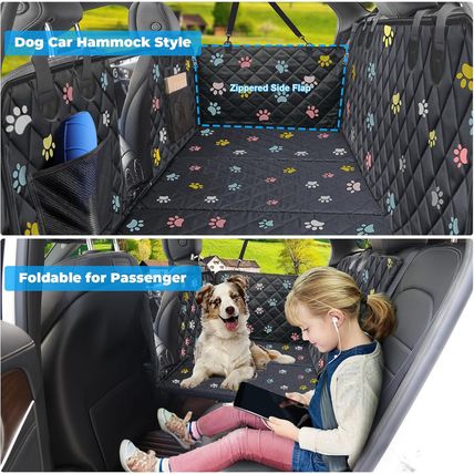 URPOWER Back Seat Extender for Dogs - Hard Bottom Dog Car Seat Cover Holds 400 L