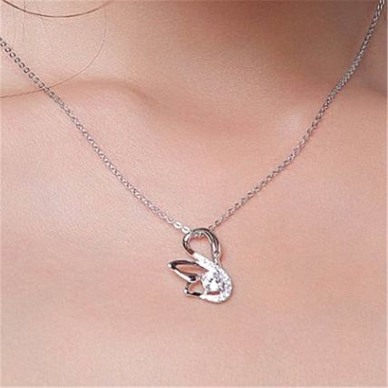 Swan Necklace Silver Plated Clavicle Chain Pendant