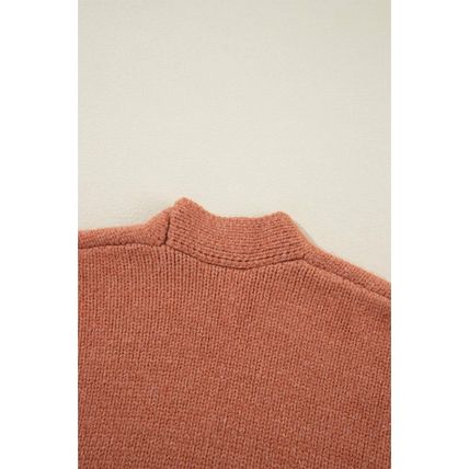 Light French Beige Drop Shoulder Open Front Cropped Cardigan