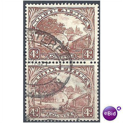 South Africa 1932 SG46 4d Brown Fine Used PAIR.