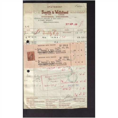 SMITH & WELLSTOOD LTD, "ESSE COOKER CO", BONNYBRIDGE,STERLINGSHIRE  , 27SEP1952