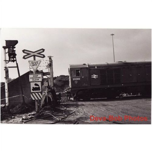 Railway Photo BR Class 20 20082 FIDDLERS FERRY September 1990 Diesel Loco