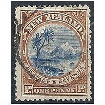New Zealand 1898 SG247 1d Blue & Yellow-Brown Fine Used ...