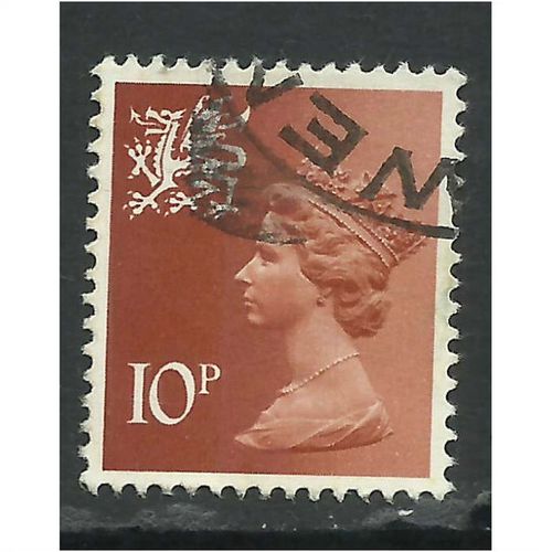 Wales GB 1980 10p Orange Machin 1 BAND SG W29.(R961 )