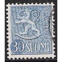 Mi 460: 30 Mk. blue Definitive Stamp: Arms of Finland.