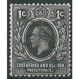 East Africa & Uganda Prot 1912 SG44 1c Black Fine Used .. ..