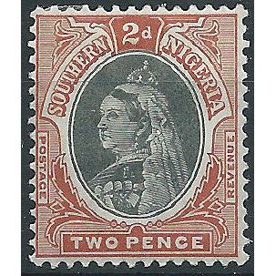 Southern Nigeria 1901 SG2 2d Black & Red-Brown Mounted Mint..