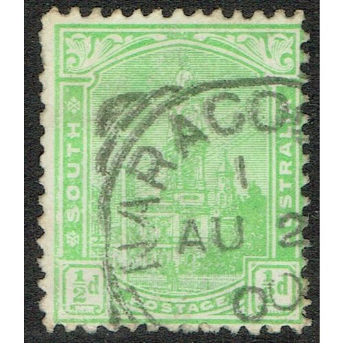 South Australia 1899 ½d Yellow Green Perf 13 SG241 FU