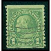 Used 597 1c Benjamin Franklin Just Clears M09654