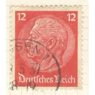 Germany 1934 - 12pf carmine - President Von Hindenburg - used 1
